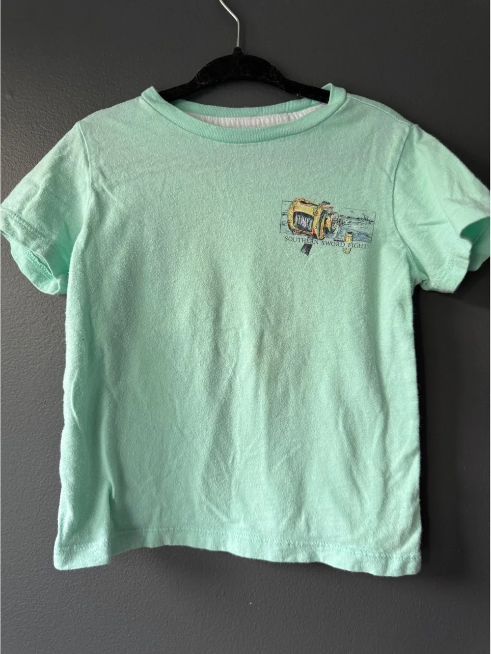 Crown & Ivy Kids 3T Mint Green Southern Sword Fight Graphic T-Shirt